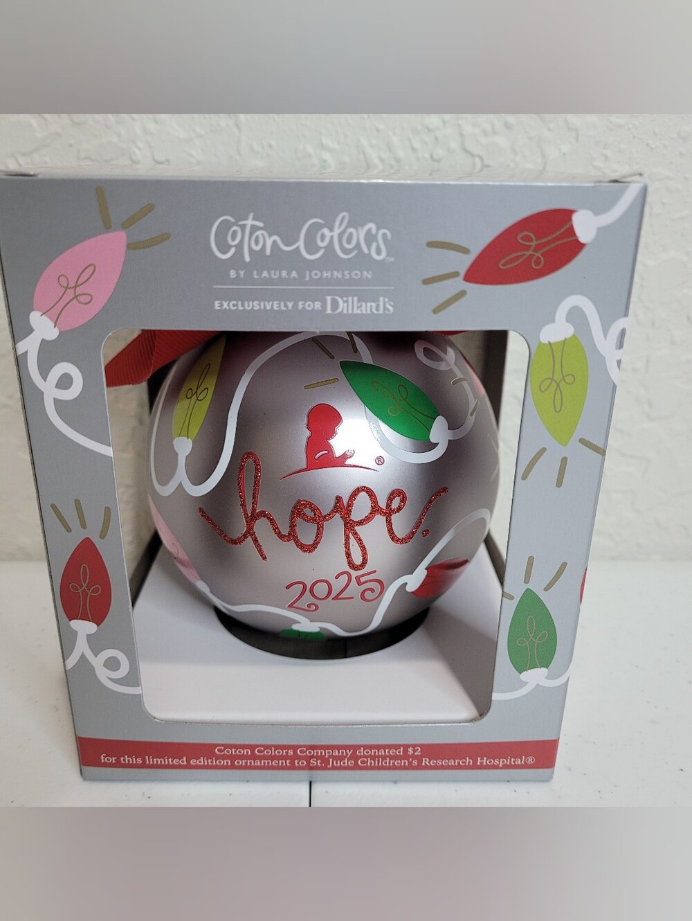 Coton Colors Silver Christmas Ornament